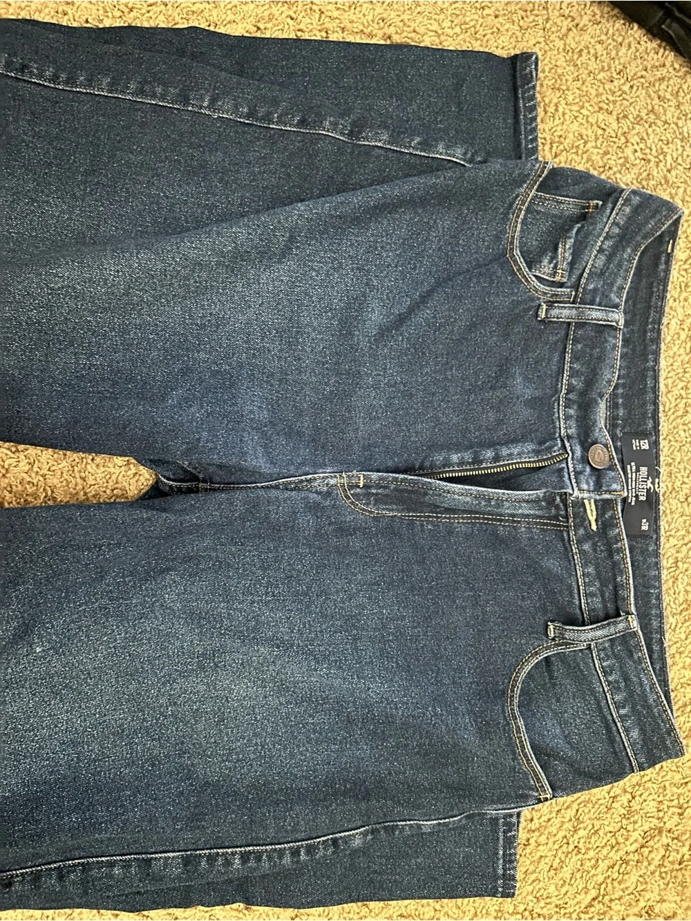 Hollister Classic Dark Wash Straight Leg Jeans - Picture 2 of 2
